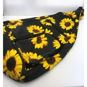 Sunflower Print Medium-Crossbody Backpack/Travel Bag